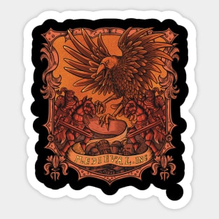 medieval hawk Sticker